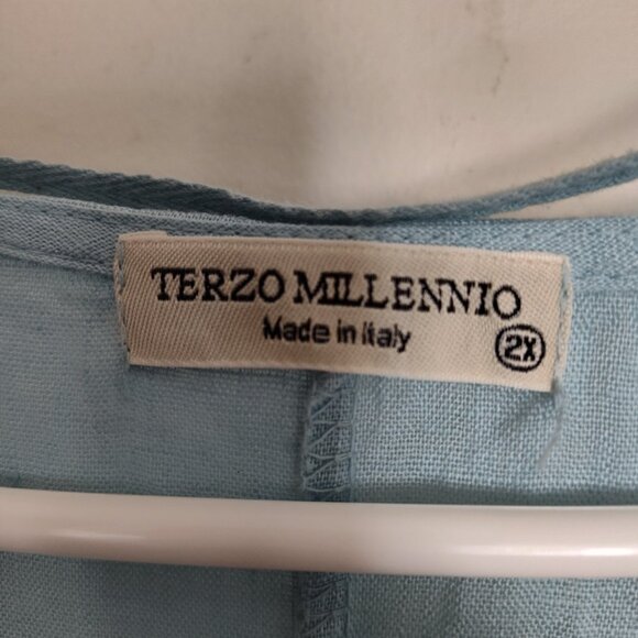 TERZO MILLENNIO 100 % Linen Top - Picture 2 of 6